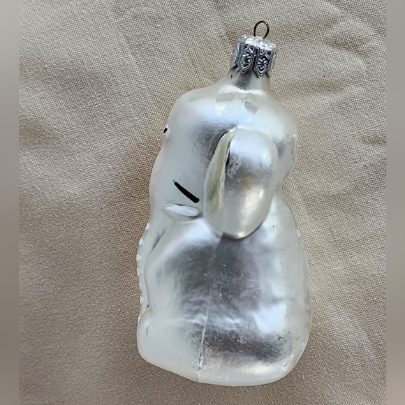 Vintage Poland Mercury Glass Elephant Christmas Ornament - Picture 2 of 8